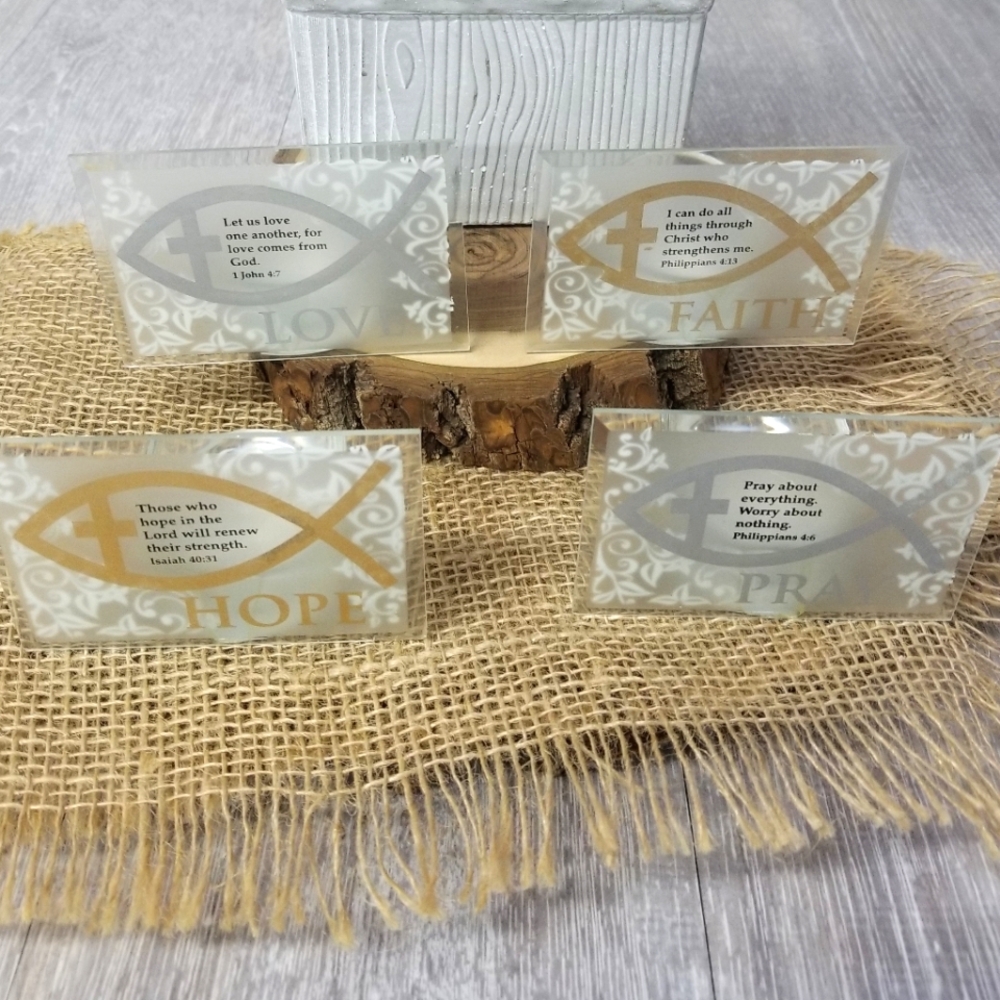 Bible Verse Candle holder Set